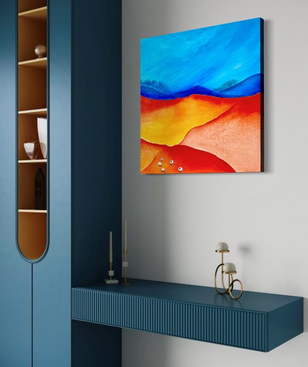 Energetic Ewes - 60x60cm on Canvas - Image 4