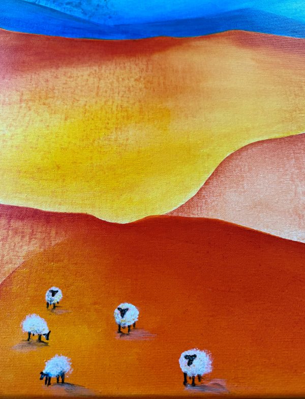 Energetic Ewes - 60x60cm on Canvas - Image 2