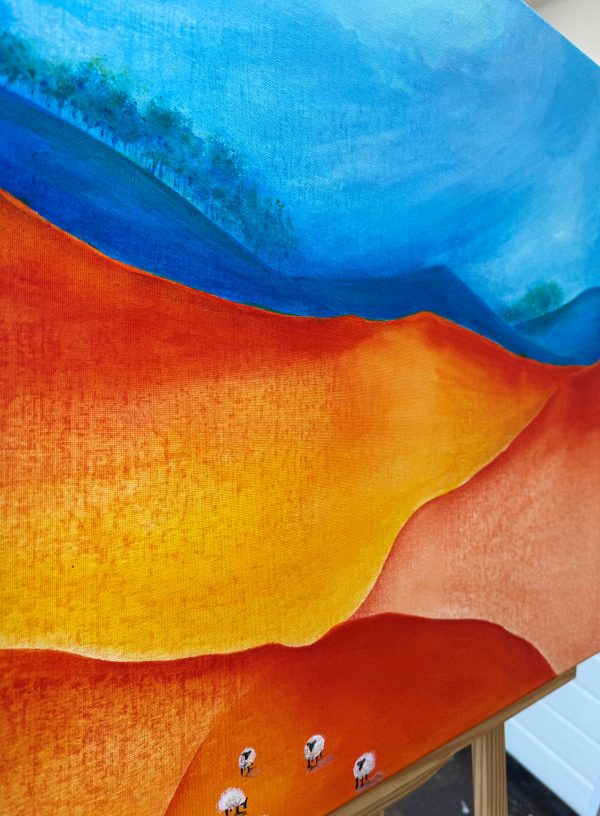 Energetic Ewes - 60x60cm on Canvas - Image 3