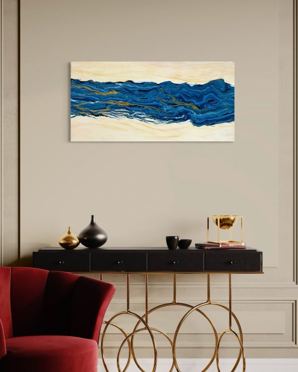 Flow - Acrylic flow on Canvas 50x100cm - Image 4