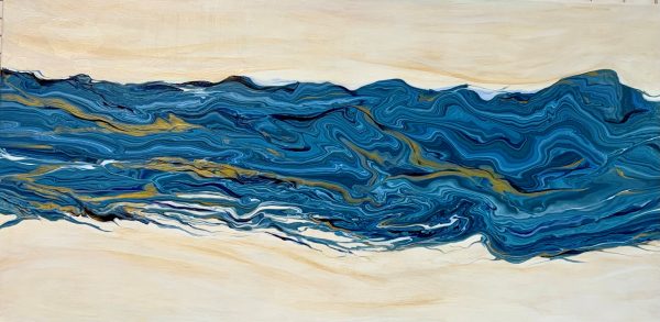 Flow - Acrylic flow on Canvas 50x100cm
