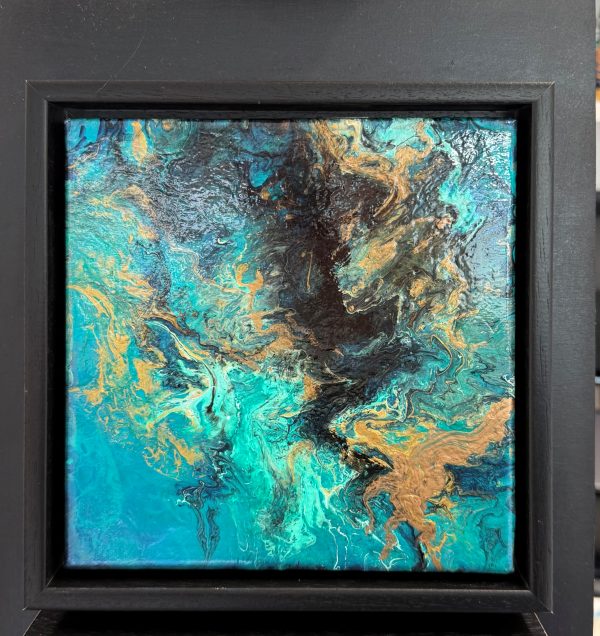 Iridescent Green Blue - 60x30cm acrylics - Image 2
