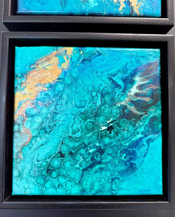 Iridescent Green Blue - 60x30cm acrylics - Image 3